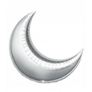 Palloncino  luna argento supershape 36" - 91cm. 1pz