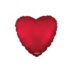 Palloncino  cuore rosso satinato 18" - 45cm. 1pz