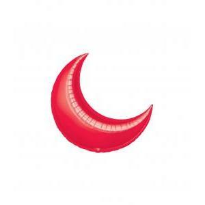 Palloncino  luna rosso minishape 9" - 23cm. 5pz