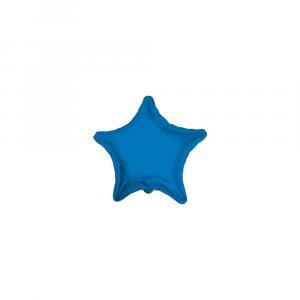 Palloncino  stella blu microshape 4" - 10cm. 5pz