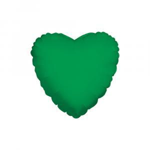Palloncino  cuore verde smeraldo 18" - 45cm. 1pz