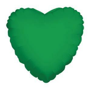 Palloncino  cuore verde smeraldo 18" - 45cm. 1pz