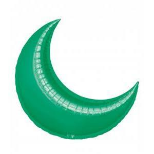 Palloncino  luna verde smeraldo supershape 36" - 91cm. 1pz
