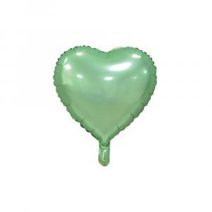 Palloncino  cuore verde chiaro satinato 18" - 45cm. 1pz
