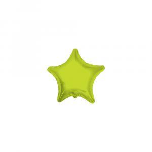 Palloncino  stella verde lime microshape 4" - 10cm. 5pz