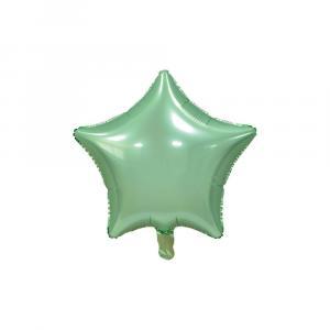 Palloncino  stella verde chiaro satinato 19" - 48cm. 1pz
