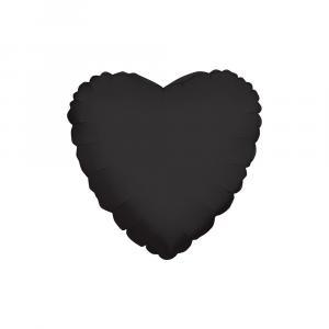 Palloncino  cuore nero 18" - 45cm. 1pz
