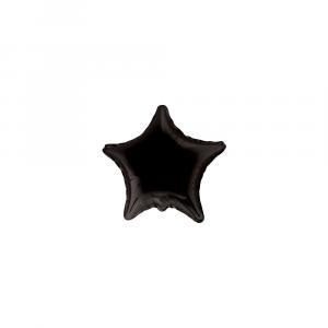 Palloncino  stella nero microshape 4" - 10cm. 5pz