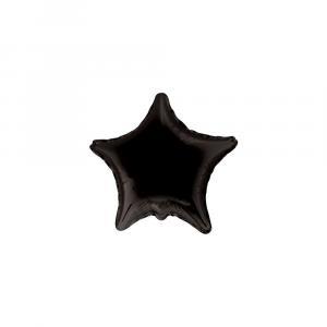 Palloncino  stella nero minishape 9" - 23cm. 5pz