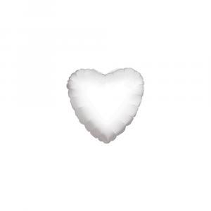 Palloncino  cuore bianco microshape 4" - 10cm. 5pz