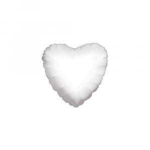 Palloncino  cuore bianco minishape 9" - 23cm. 5pz