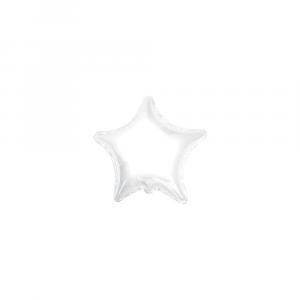 Palloncino  stella bianco microshape 4" - 10cm. 5pz