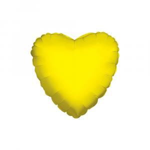 Palloncino  cuore giallo 18" - 45cm. 1pz
