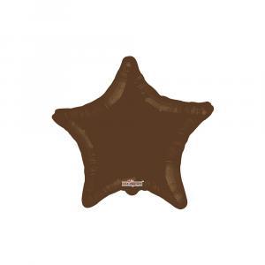 Palloncino  stella marrone 18" - 45cm. 1pz