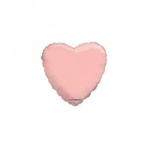 Palloncino  cuore rosa gold minishape 9" - 23cm. 5pz