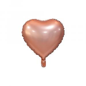 Palloncino  cuore rosa gold 18" - 45cm. 1pz