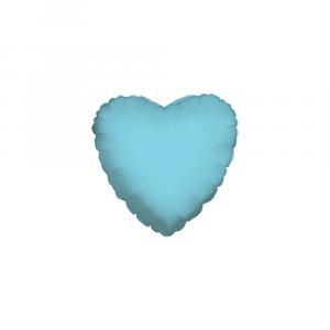 Palloncino  cuore celeste minishape 9" - 23cm. 5pz