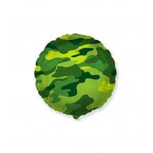 Palloncino  tondo verde militare 18" - 45cm. 1pz