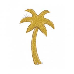 Palloncino  palma glitter oro 60"-152cm. 1pz