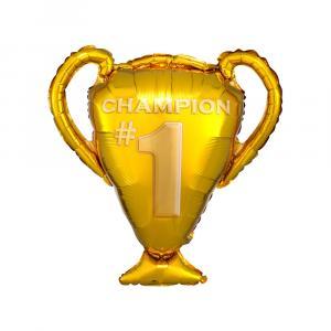 Palloncino  trofeo dorato supershape 25"x28". 1pz