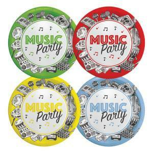 Piatti di carta mix music party 18cm, 8pz.