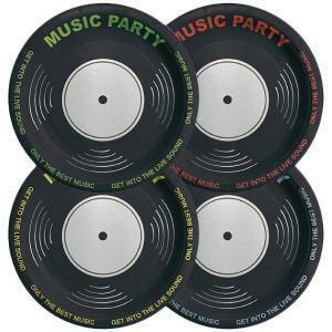 8 piatti cm.24 mix music party