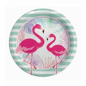8 piatti cm.24 flamingo party