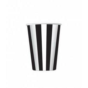 6 bicchieri cc.470 stripes nero