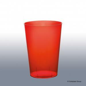 Bicchieri 200cc rosso trasparente conf.da 50 pz
