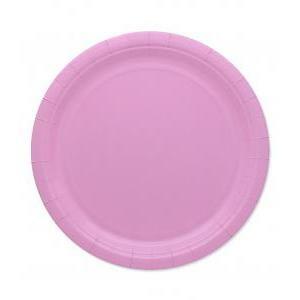 25 piatti ecolor rosa 24cm