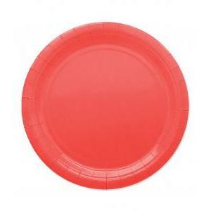 25 piatti ecolor rossi 24cm