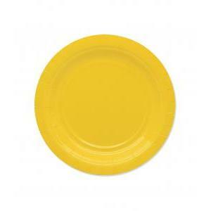 25 piatti ecolor gialli 18cm
