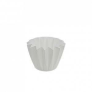 Porta vaso bianco plissettato diametro 10-11cm s/20, 1pz.