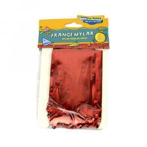 Frange in mylar rosso con adesivo. 1pz