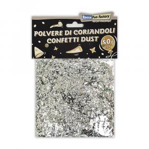 Polvere di coriandoli argento 50g - 1,75oz. 1 bustina da 50g.