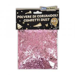 Polvere di coriandoli rosa 50g - 1,75oz. 1 bustina da 50g.