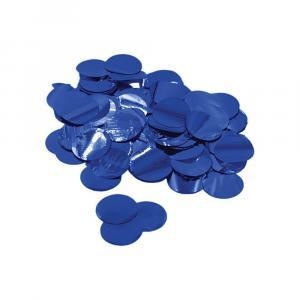 Coriandoli blu metal per palloncini 2,3cm. 1 bustina da 15g.