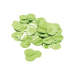 Coriandoli verde lime metal per palloncini 2,3cm. 1 bustina da 15g.