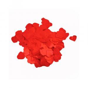 Coriandoli rossi a forma di cuore metal per palloncini 2,3cm. 1 bustina da 15g.