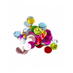 Coriandoli colori assortiti metal per palloncini 2,3cm. 1 bustina da 15g.