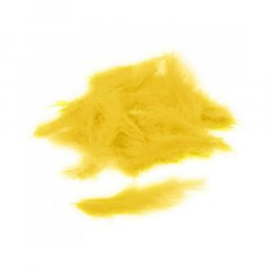 Piume giallo - yellow feathers. 100pz/pcs