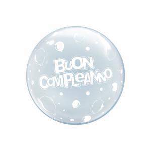 Deco b-loon 24" buon compleanno stampa bianca 1 pz 19465