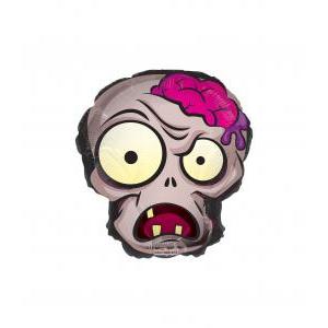 Palloncino  testa di zombie sagomata 18"-45cm. 1pz