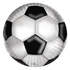 Piatto in cartoncino a forma di pallone da calcio 24cm, 10pz.