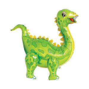 Palloncino  4d dinosauro divertente verde 35"-88cm. 1pz