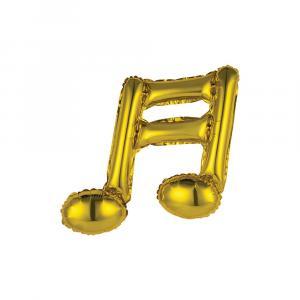 Palloncini  sagoma nota musicale oro  18"-45cm. 5pz