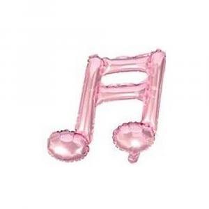 Palloncini  sagoma nota musicale rosa 18"-45cm. 5pz