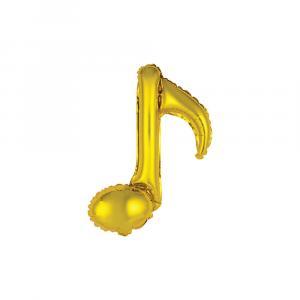 Palloncini  sagoma nota musicale oro  18"-45cm. 5pz