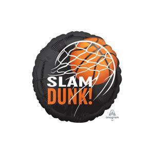 Palloncino  slam dunk pallacanestro tondo 18"-45cm. 1pz