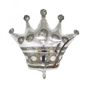 Palloncino  corona argento 38"-96cm. 1pz